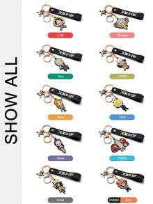 ONE PIECE Fish-Man Island Saga Blind Box PVC Keychain, Anime Luffy Zoro Sanji Brook Franky Chopper Usopp Robin Ace Straw Hat Pirates Collectible Bag Charm