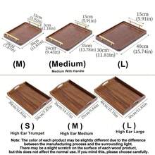 1 صينية شاي مستطيلة، صينية شاي صغيرة على الطراز الصيني الجديد مع مقبض، صينية تقديم خشبية للمنزل والفندق والحفلات والتناول والقهوة والنزهات، مناسبة كهدايا لعيد الحب وعيد الميلاد والزينة الخاصة بالكريسماس - متعدد الألوان - مشاهدة 12