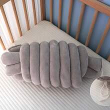 1 pieza Parachoques de cuna hecho a mano con bola de cuerda trenzada (5m), Barrera de para cama de bebé - Multicolor - Ver 8