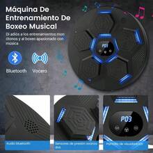 Máquina de Boxeo Músical, Recargable Bluetooth de Equipo de Boxeo Saco de Boxeo, Intelligent Boxing Target, con Pantalla Inteligente, Guante, 18 Modos Y 9 Velocidades, para Niños Y Adultos - 1 - Ver 9