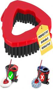 2 Pack Scrub Brush Replacement Head For O Cedar EasyWrin Spin Mop 1 Tank System, Spin Mop Replace Head Base, Shower Floor Scrubber, Hard Bristle Cleaning Brush For Bathroom Kitchen Wall Tile - ColorA - 查看 1