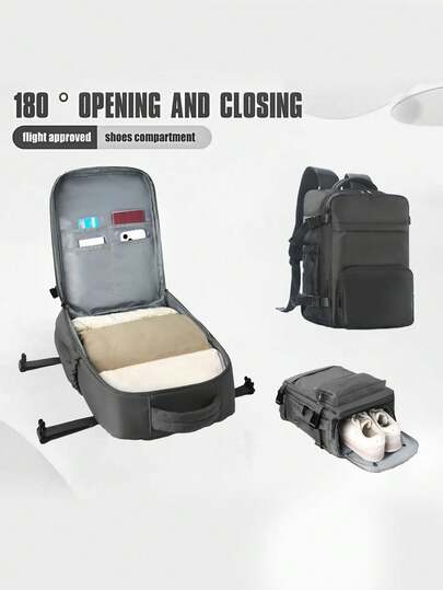 真空压缩背包 - 尼龙，男士大容量旅行背包多功能行李收纳背包轻便防水 - 非常适合旅行、徒步旅行、露营和户外探险 多功能压缩真空收纳背包，适合大学生背包，适合青少年夏季休闲户外运动或度假旅行或毕业礼物或生日礼服配饰大容量包