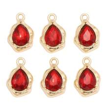 10pcs Mixed Shiny Colorful Heart, Crystal, Bow, Rabbit, Water Drop Elegant Alloy Pendants, Charms For Necklace, Earrings, DIY Jewelry Making - Gold - View 16