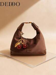 Dedoo Bolso rojo Ankola para mujer, nueva moda de nicho de otoño e invierno 2025, bolso bandolera, bolso de mano tipo empanadilla, adecuado para ir al trabajo, dar regalos, estudiantes universitarios, citas, etc.