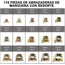 Abrazaderas de Manguera 115 Piezas con Alicate de abrazadera de Manguera de Resorte Kit de Surtido de Sujetadores de Tubería - 1 - Ver 8