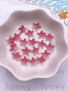 50 chiếc nhựa mini nhiều màu sắc dễ thương sao biển nghệ thuật đính đá phẳng mặt sau ngôi sao đính đá trang sức phụ kiện sổ lưu niệm tự làm đồ thủ công đám cưới giáng sinh - Trộn ngẫu nhiên - Xem 9