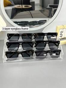 1pc 3-7 Tier Multifunctional Eyeglass Display Rack, Sunglasses Storage Box, Transparent Eyewear Holder, Sunglasses Display Stand, Eyeglass Display Rack, Sunglasses Storage Box, Pink Eyeglass Rack, Transparent Blue Light Blocking Eyeglass Display Stand, Men's Sunglasses Display Prop - Transparent - View 6
