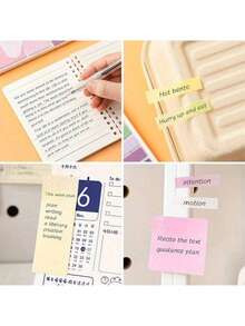 280-Page Multifunctional Notebook, Includes 40 Sticky Notes, 160 Index Tabs, 20 Expandable Tabs, 60 Lined Pages, Sticky Soft Ring Index Tabs, Suitable For Students, Essential Back-To-School Study Supplies