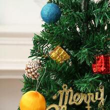 1 pieza, Árbol de Navidad artificial de abeto canadiense con Body completo con soporte de plástico, decoración de escena, decoración de habitación, decoración del hogar, decoración de fiesta navideña, decoraciones navideñas. Los accesorios y colores de la bolsa decorativa se seleccionan al azar.