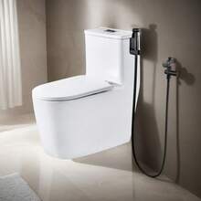 1 zestaw ze stali nierdzewnej, bidet, natrysk bidetowy, czarny, 4 elementy, nowoczesny, higieniczny, pionowy natrysk wysokociśnieniowy, łatwy montaż, odpowiedni do wszystkich łazienek, skuteczne czyszczenie toalet, zwierząt domowych i podłóg