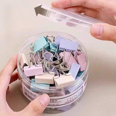 1 caja de clips de papel de colores surtidos pequeños/medianos/grandes, suministros de oficina multiusos, para uso escolar y doméstico, artículos de papelería decorativos, accesorios de diario, decoración de escritorio de oficina