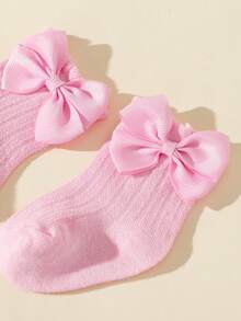 5 Pairs Cute Bow Bubble Mouth Princess Socks, Suitable For Birthday, Festivals, First Birthday Gifts - Multicolor - View 10