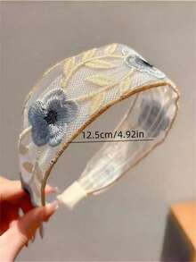 3件/1件装女士优雅百搭刺绣花朵发箍，适合日常、通勤、上学、工作、海滩、派对、节日礼物、波西米亚风、美容、发带、发箍、女士发饰 - 彩色 - 查看 9