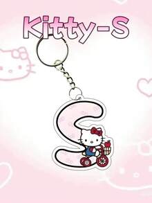 Sanrio 1 Hello Kitty Acrylic Keychain, 26 English Letters, Girl's Keychain With Various Cartoon Patterns Of Hello Kitty, Cute Bag Pendant, Car Keychain, Spelling Pendant, Perfect Birthday Gift, 2D Tablet, Winter Christmas Gift, Holiday Gift, Keychain, Cute Bag Pendant, Pen Bag Pendant. - Multicolor - View 15
