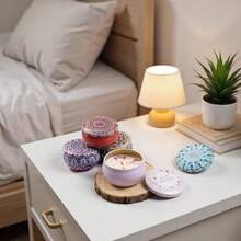 Bougies parfumées en tasse, parfum botanique pour le soulagement du stress et la relaxation, apaisant, parfait pour l'anniversaire, Noël, Thanksgiving (Rose)