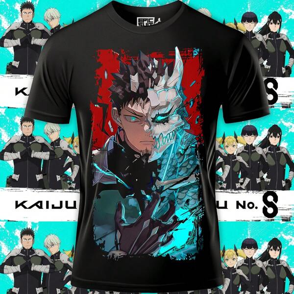 Playera Unisex con Estampado de anime Kaiju8 Kafka | Diseño Urbano y Comodo | Streetwear, Festivales y Uso Diario | Algodón Peinado y Corte Holgado  | Ideal para Outfits Casuales, Fiestas o Regalos | Hombre y mujer