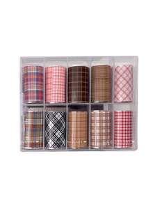 10 piezas de láminas de transferencia de arte de uñas con estampado de leopardo y serpiente, calcomanías adhesivas de láminas de uñas, suministros de uñas, papel con estampado de cielo estrellado láser, accesorios de manicura para decoraciones de uñas de otoño para mujeres