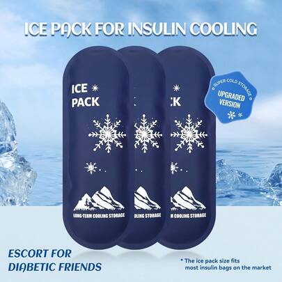 1pc Insulin Ice Pack, Insulin Cooling Bag, Dedicated Small Ice Pack, Reusable Cooling Ice Bag, Gel Ice Pack, Suitable For Diabetes Insulin Cooling And Insulation Bag, Portable Insulin Ice Bag, Applicable For Outdoor Camping And Travel, Fitness Training, Used For Diabetes Insulin Cooling And Insulation Bag, Can Be Used For Cold Compress