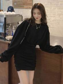 Women Mini Dresses - 黑色 - 查看 7