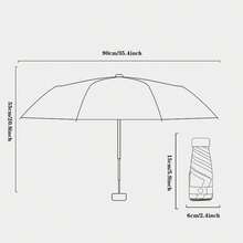 1 umbrelă de buzunar ultra-mini anti-UV, rezistentă la ploaie, la soare, pliabilă portabilă, pentru călătorie (cu cutie cadou)