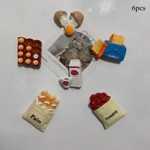 1pc/4pcs/5pcs/5pcs-Style 1/6pcs/7pcs/7pcs-Style 1/8pcs/8pcs-Style 1/9pcs/9pcs-Style 1/10pcs/10pcs-1/11pcs/12pcs/13pcs 3D Realistic Food Magnetic Stickers, Delicious Food Themed Stickers, Creative Fridge Magnets, Decorative Accents For Office, Kitchen, Whiteboard, Storage Cabinet, Dishwasher, Home Decor, Gifts For Friends And Family, Valentine's Day - 彩色 - 查看 45