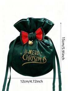 1 كيس هدايا مخملي بشريط ربط، كيس هدايا بنقش سانتا كلوز والأيائل مع سحاب، ديكور شجرة عيد الميلاد، ديكور حفلة عيد الميلاد المنزلية، 1 قطعة - ديكورات عيد الميلاد، أكياس هدايا عيد الميلاد، أكياس حلوى عيد الميلاد، أكياس فاكهة السلام، أكياس تفاح عيد الميلاد، حقائب عيد الميلاد