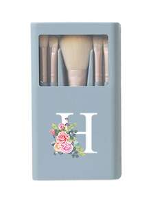 5 Stücke/Set tragbarer Makeup-Pinsel-Set mit Spiegel, Muster mit weißen Gänseblümchen Buchstaben A-Z, verpacktes Makeup-Pinsel-Set, multifunktionaler Makeup-Pinsel mit Spiegelbox, Mini-Multifunktions-Makeup-Stift, Foundation-Makeup-Pinsel, Lidschatten-Pinsel, Grundlagen-Beauty-Tool-Mischpinsel. Der Makeup-Organizer-Ständer enthält Makeup-Pinsel, praktisches Mädchen-Geschenk-Makeup-Tool-Set, ideal als Geschenk, tragbare Reiseutensilien, Reisebedarf, Pinsel-Set, Makeup-Pinsel-Set, Makeup-Set komplett, Makeup-Pinsel-Set, komplettes Makeup-Set, Pinsel-Set, Makeup-Pinsel-Set, Makeup-Geschenkset, Set