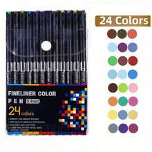 100pcs A Set Muticolor Fine Line Marker, Waterproof Sets, Black Outline Painting, Comic Oil Painting, Watercolor Painting Special, Art Supplies, Art Sets, School Supplies, Birthday Present ,Christmas Gifts - Multicolor - View 10