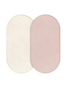 GLLQUEN BABY Muslin Baby Bassinet Sheets 2 Packs, Changing Diaper Pad, Baby Bedside Oval, Rectangle Pads, Oeko-Tex Certificated