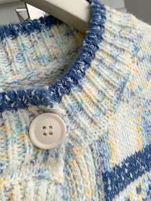 Winter Snowflake Embroidered Knit Cardigan Women – Cozy Festive Cardigan For Christmas Holiday - Apricot - View 4