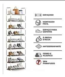 ZAPATERO TUBO DE ALUMINIO 9 NIVELES - Blanco - Ver 5