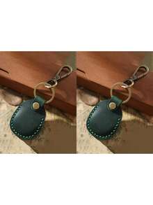 Leather Holder Keychain, Portable Handmade Leather Holder With Key Ring Fully Covered Protective Case, Compatible With AirTags 2021 Brown,PU Leather Small For AirTag Holder With Key Rings Protective Case Cover Accessories Faux Leather Airtag Case Keychain, Portable Handmade Faux Leather Air Tag Holder Bag Purse Charm Accessories - Multicolor - View 20