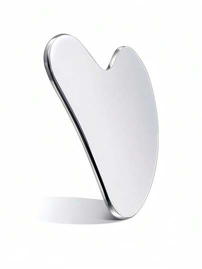 Tabla Gua Sha de acero inoxidable con forma de corazón, herramienta Gua Sha de espejo 304, tabla de masaje de espalda Gua Sha para el hogar