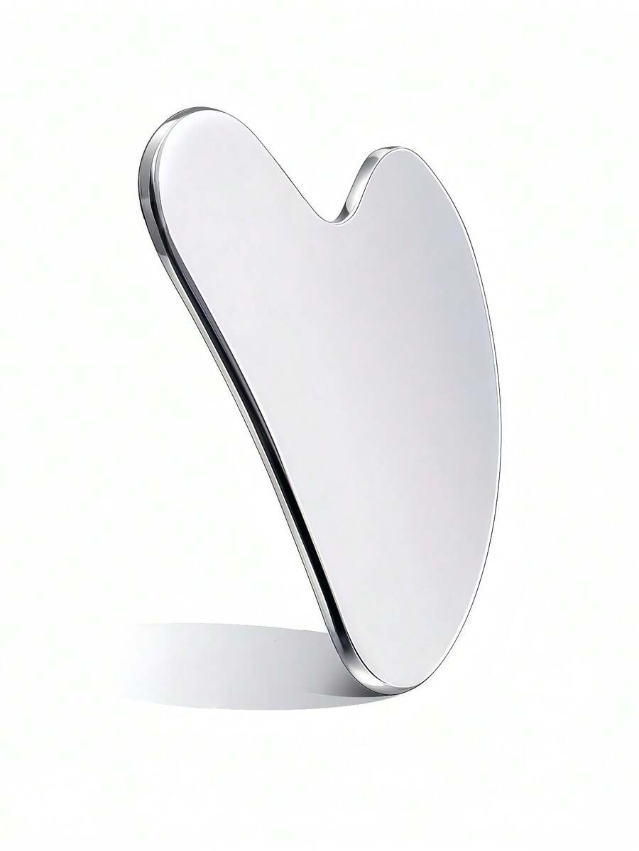 Tấm Gua Sha kim loại hình trái tim bằng thép không gỉ, dụng cụ Gua Sha gương 304, tấm Gua Sha massage lưng tại nhà - Nhiều màu - Xem 1