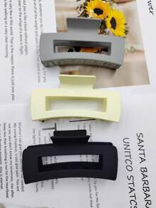 1pc/4pcs Women Minimalist High-End Elegant Square Lightweight Plastic Hair Claw Clips, Versatile For Daily Wear And Shower Use Winter Hair Accessories Fashion Hair Clutch Eleg Hair Clips