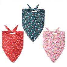 1 pieza/3 piezas Árbol de Navidad y Papá Noel ajustables, Pañuelo triangular para perros con estampado de copos de nieve - Adecuado para mascotas pequeñas y medianas, de poliéster lavable a máquina, cómodo para todas las estaciones, Disfraz navideño para perros, ideal para Navidad y todo el año