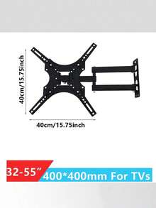 Supporto da parete universale per TV, supporto girevole per TV salvaspazio, snodo meccanico flessibile, adatto per TV e monitor piatti e curvi, incluse tutte le viti di montaggio