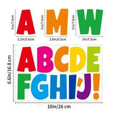 Handgeschriebene Buchstaben Aufkleber (3er Pack Set) DIY Aufkleber mit 7,6 cm Schriftgröße wiederverwendbar, geeignet zum Erstellen von Wörtern, Slogans und verschiedenen DIY-Bedürfnissen, ideal für Einschulung, Geburtstagsfeiern, Schlafzimmer-Dekoration, Büro-Dekoration und Feste