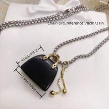 Tiger Auge & Schwarzer Obsidian Perlen Lange Halskette, modisches Pullover Ketten Design für Frauen