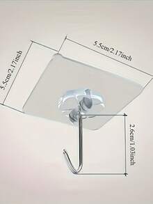 1/10/20/30 件亚克力粘性墙钩，不锈钢多功能悬挂式收纳架，适用于家庭、厨房、浴室、卧室、办公室 - 强力抓握，无痕，易于安装 - 彩色 - 查看 4