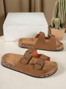 Plusstorlekar damsandaler med öppen tå och andningsförmåga, bekväma, halkfria och slitstarka sandaler, Birkenstocks sommarskor för kvinnor, justerbart dubbelspänne