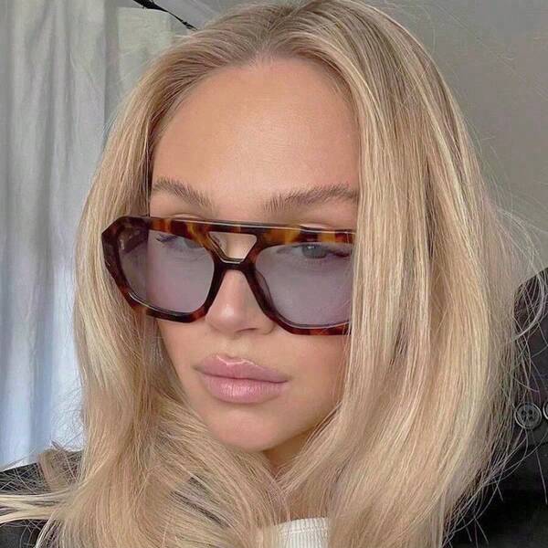 1 szt. Uniseksowe asymetryczne okulary przeciwsłoneczne Y2K na lato, na plażę