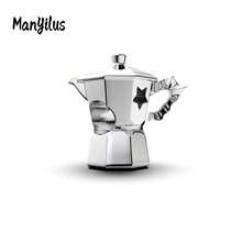 Manyilus Manyilus Original 925 Sterling Silber Anhänger Charms: Strandtraum Kokosnuss Charm, Herz Schloss & Schlüssel Liebe Charm, Silber Stern Mokka Topf Charm, Gold Herz & Silber Traum Charm, Herz Schloss & Geheimer Schlüssel Charm, Süßes Herz Gabelstapler Charm, Rotes Herz Dekor.