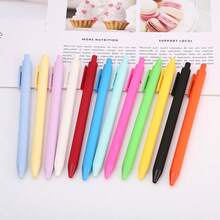 12 sztuk losowo kolorowych, automatycznych długopisów kulkowych, średnio gruba końcówka, płynne pisanie, antypoślizgowy uchwyt, kompatybilny z wieloma urządzeniami – nadaje się do codziennego użytku w szkole/biurze - Czarne - Zobacz 3