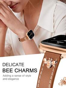 Compatible With Apple Mushroom Stud Watch Band - Rust Brown - View 7