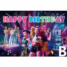1pc Kpop Background Boy Birthday Party Decoration Backdrop Banner Cartoon Anime Photography Background Poster