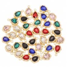 10pcs Mixed Shiny Colorful Heart, Crystal, Bow, Rabbit, Water Drop Elegant Alloy Pendants, Charms For Necklace, Earrings, DIY Jewelry Making - Gold - View 20