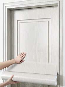 1 卷白色/黑色仿木纹壁纸（宽和长 45*100cm/39.37 英寸/45*300cm/118.1 英寸/45*500cm/196.85 英寸）适用于客厅、厨房、卧室、宿舍、家具翻新/家具翻新贴纸的休闲 DIY 家居装饰 - 白色 - 查看 2