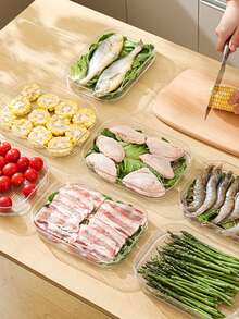 Ensemble de boîtes de conservation d'aliments pour animaux de compagnie scellées, boîte de conservation fraîche transparente à plusieurs couches avec couvercle, boîte à bacon pour animaux de compagnie, organisateur de réfrigérateur, boîte-repas hermétique pour réfrigérateur, boîte de conservation des aliments, boîte d'emballage pour viande/aliments surgelés réutilisable, boîte de portion transparente, boîte de rangement pour fruits et légumes, accessoires de cuisine, articles de première nécessité, fournitures de cuisine, convient aux passionnés de cuisine, boîte de rangement de cuisine