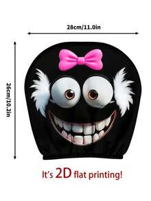 1 pieza/2 piezas Funda para reposacabezas de coche con estampado de ojos grandes y lazo rosa, adecuada para viajes de larga distancia, lavable y duradera, funda de asiento de moda para hombres y mujeres, apta para sedanes, camiones y SUV, fácil de instalar, regalo perfecto para Halloween/Navidad - Multicolor - Ver 2